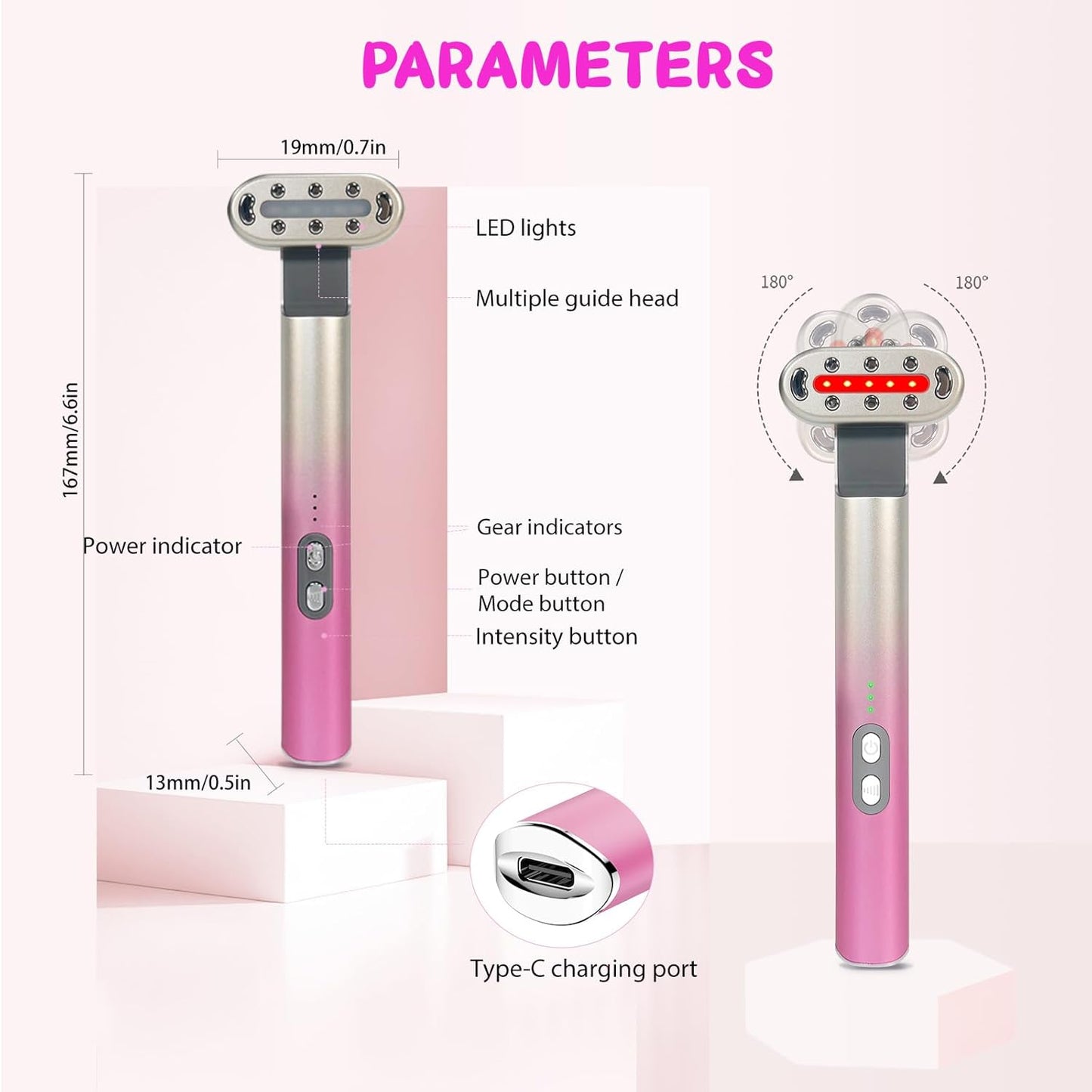 Red Light Therapy Wand for Face and Neck