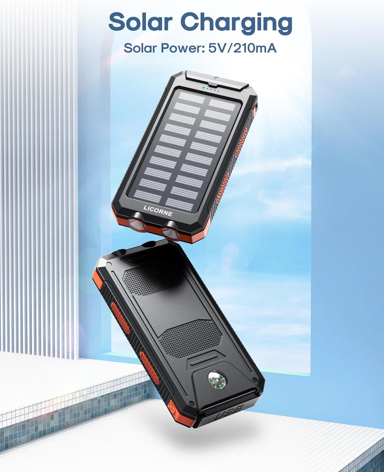 30000Mah Portable Solar Phone Battery Panel Charger