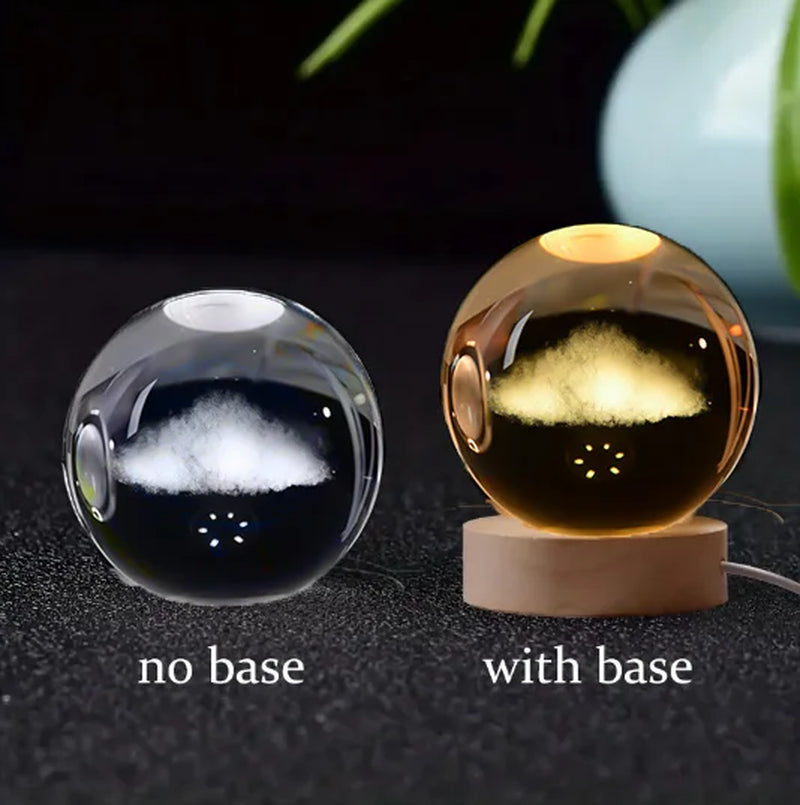 6Cm 3D Crystal Ball Crystal Planet Night