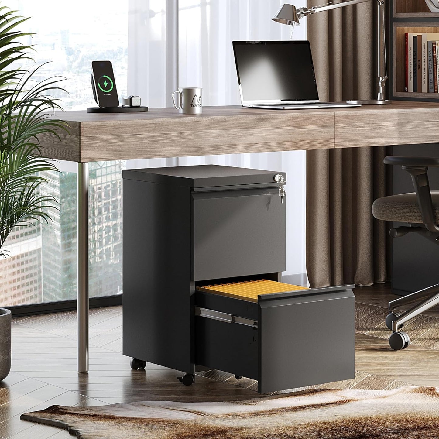 2 Drawer Metal File Cabinet For Desk