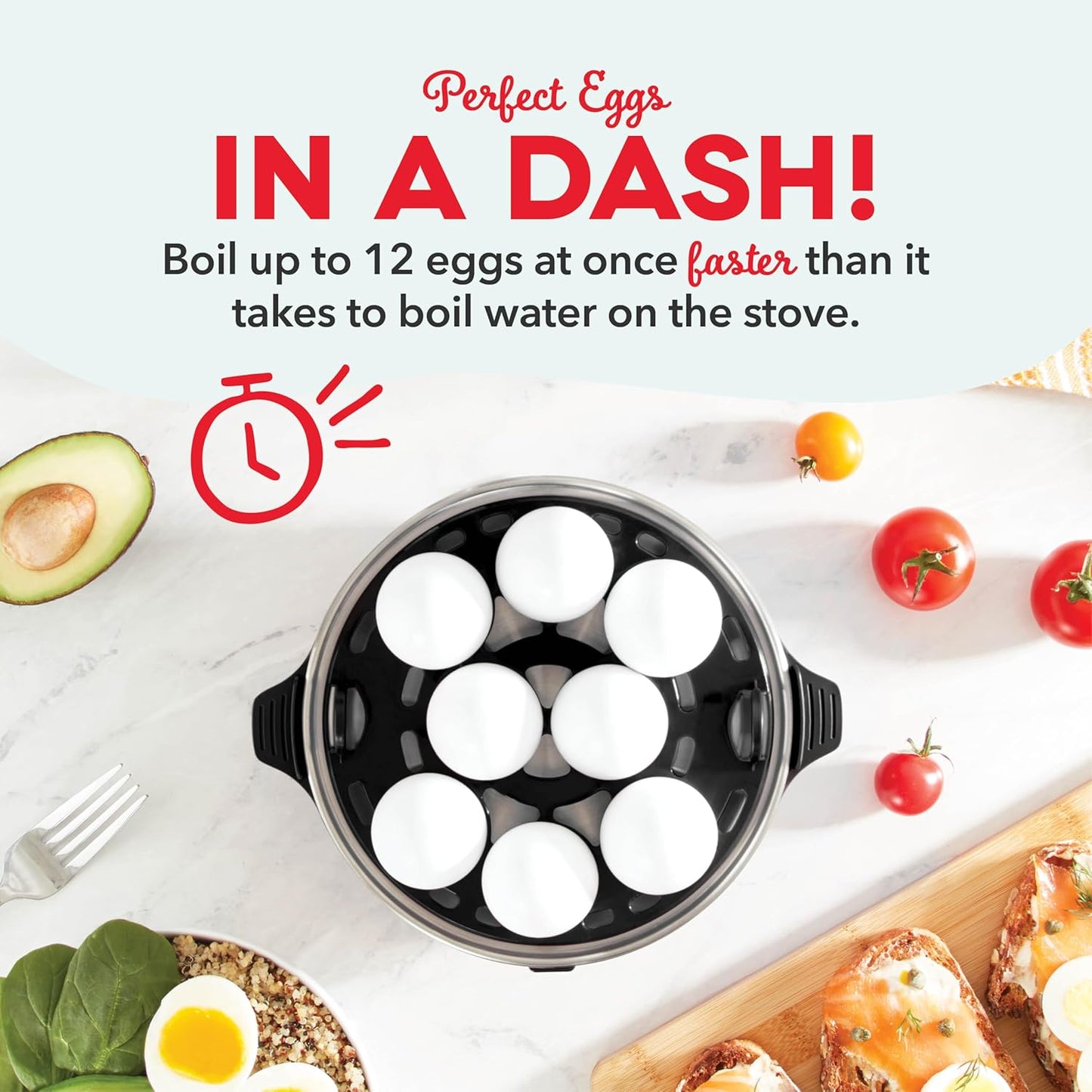 Deluxe Rapid Egg Cooker With Auto Shut off Feature