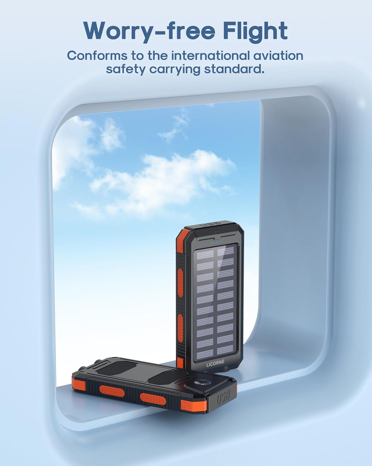 30000Mah Portable Solar Phone Battery Panel Charger