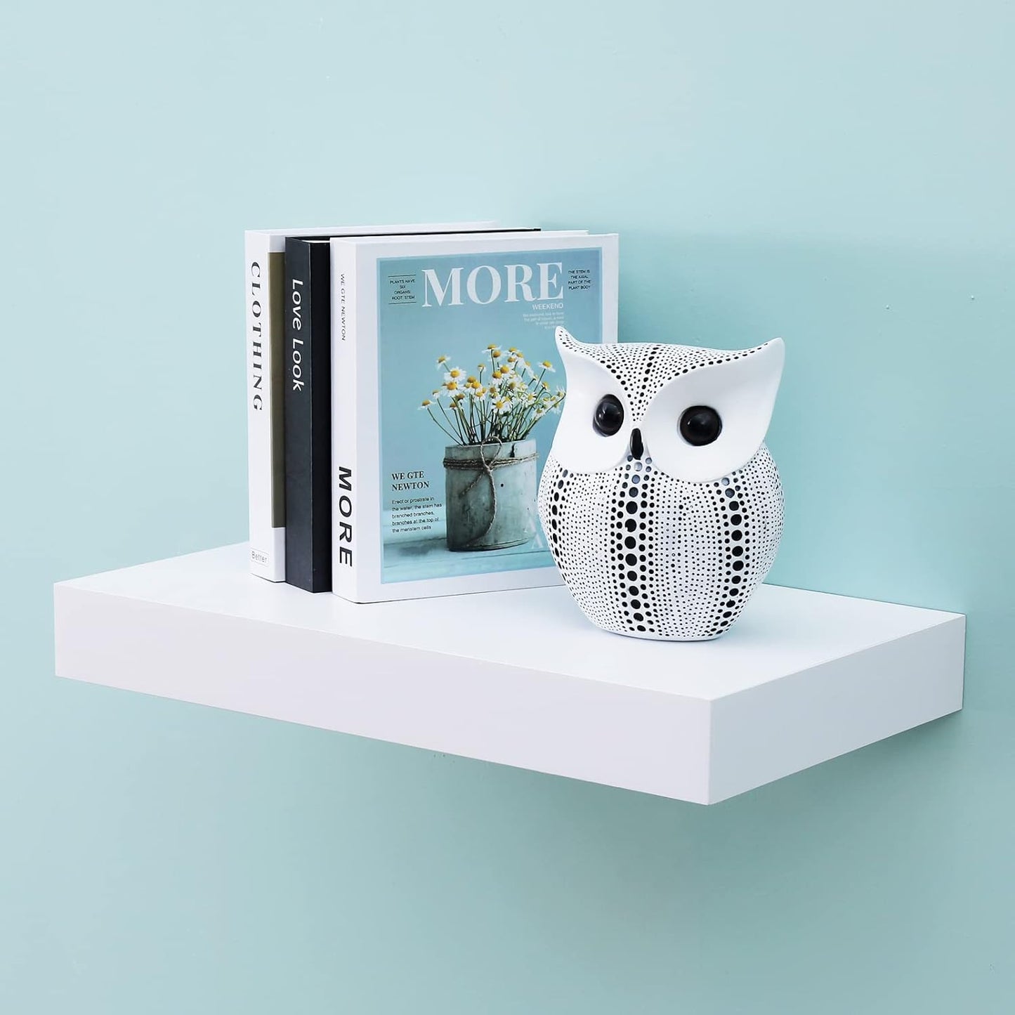 16 Inch White Mission Floating Shelves