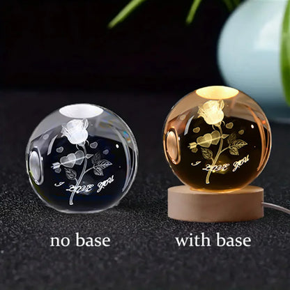 6Cm 3D Crystal Ball Crystal Planet Night