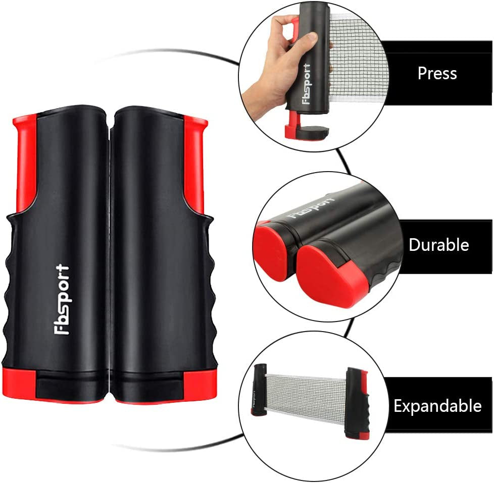 Portable Table Tennis Set with Retractable Net