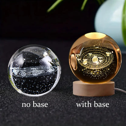 6Cm 3D Crystal Ball Crystal Planet Night