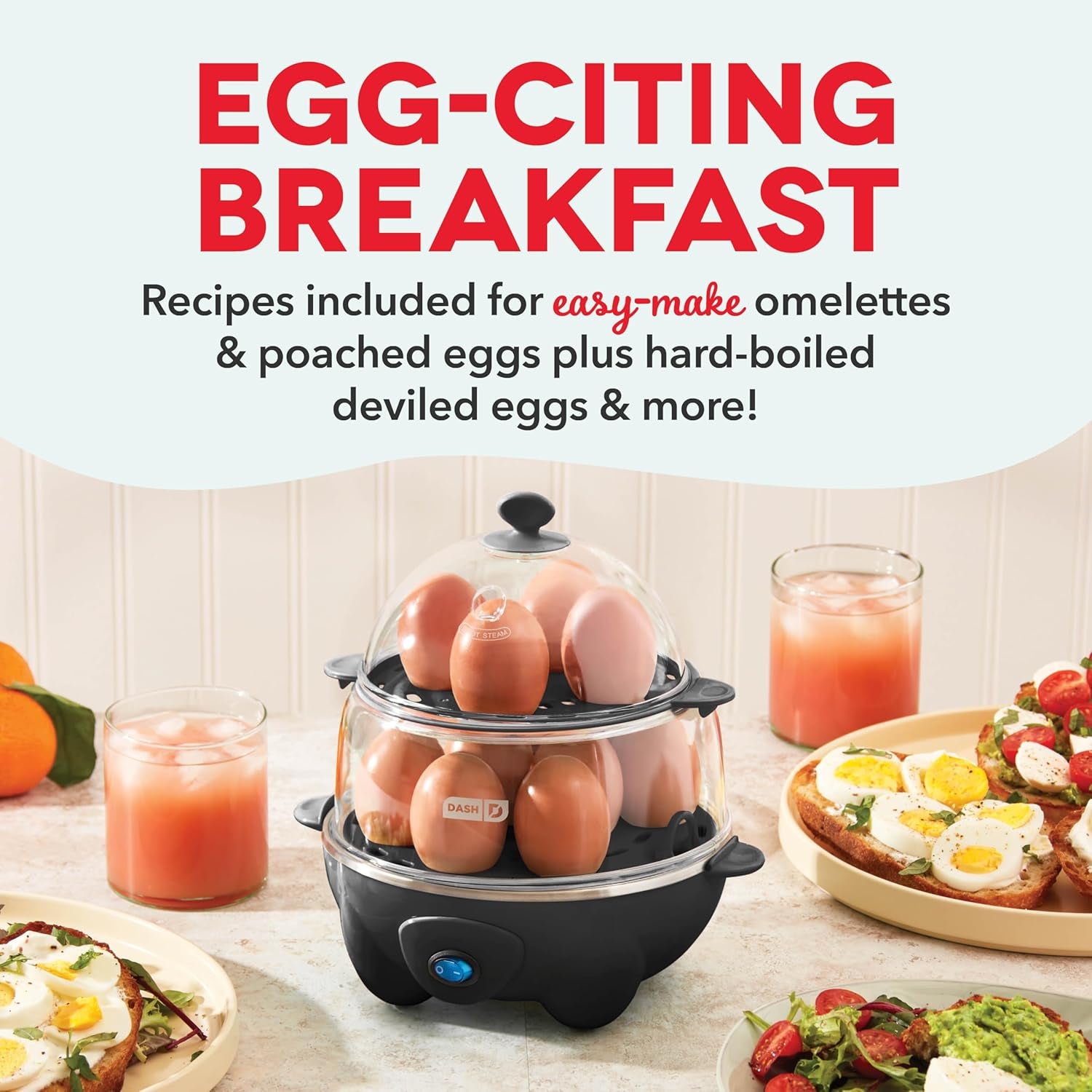 Deluxe Rapid Egg Cooker With Auto Shut off Feature