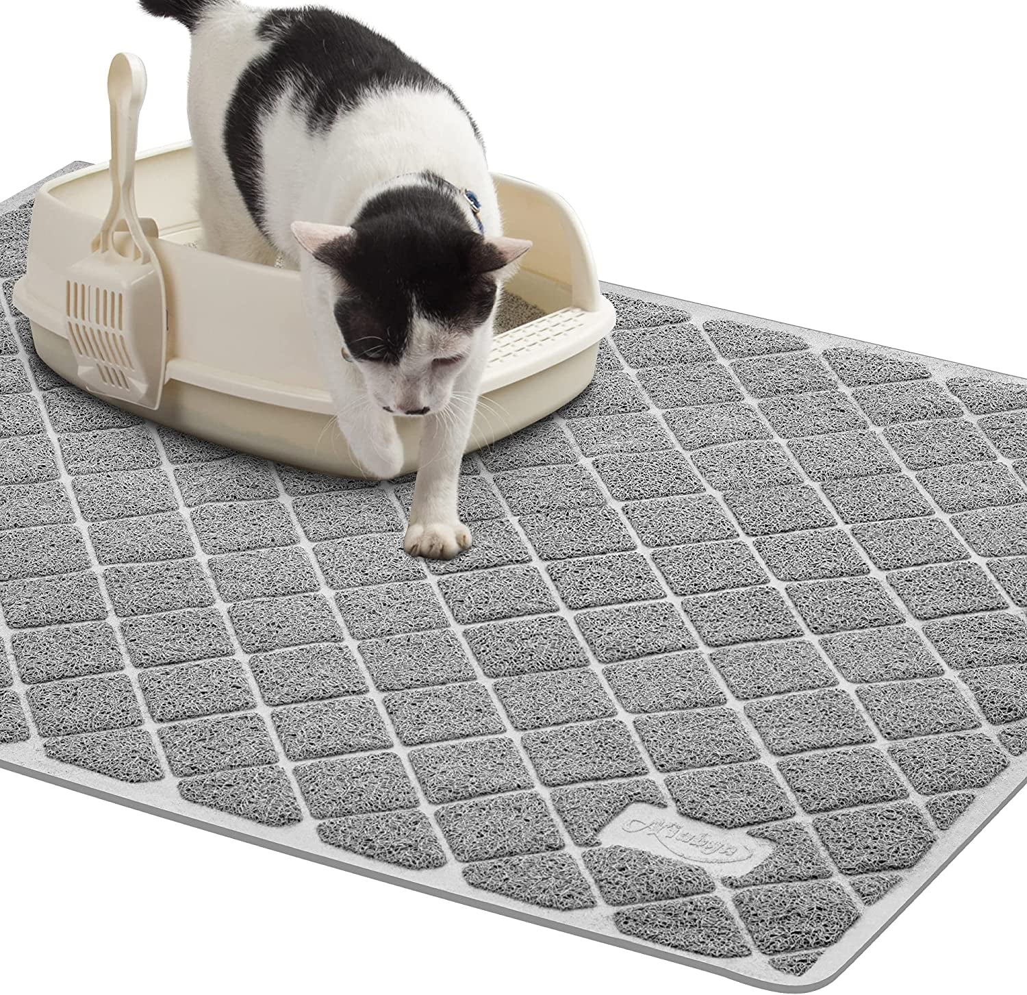 Premium Cat Litter Mat With Non-Slip and Waterproof Backing