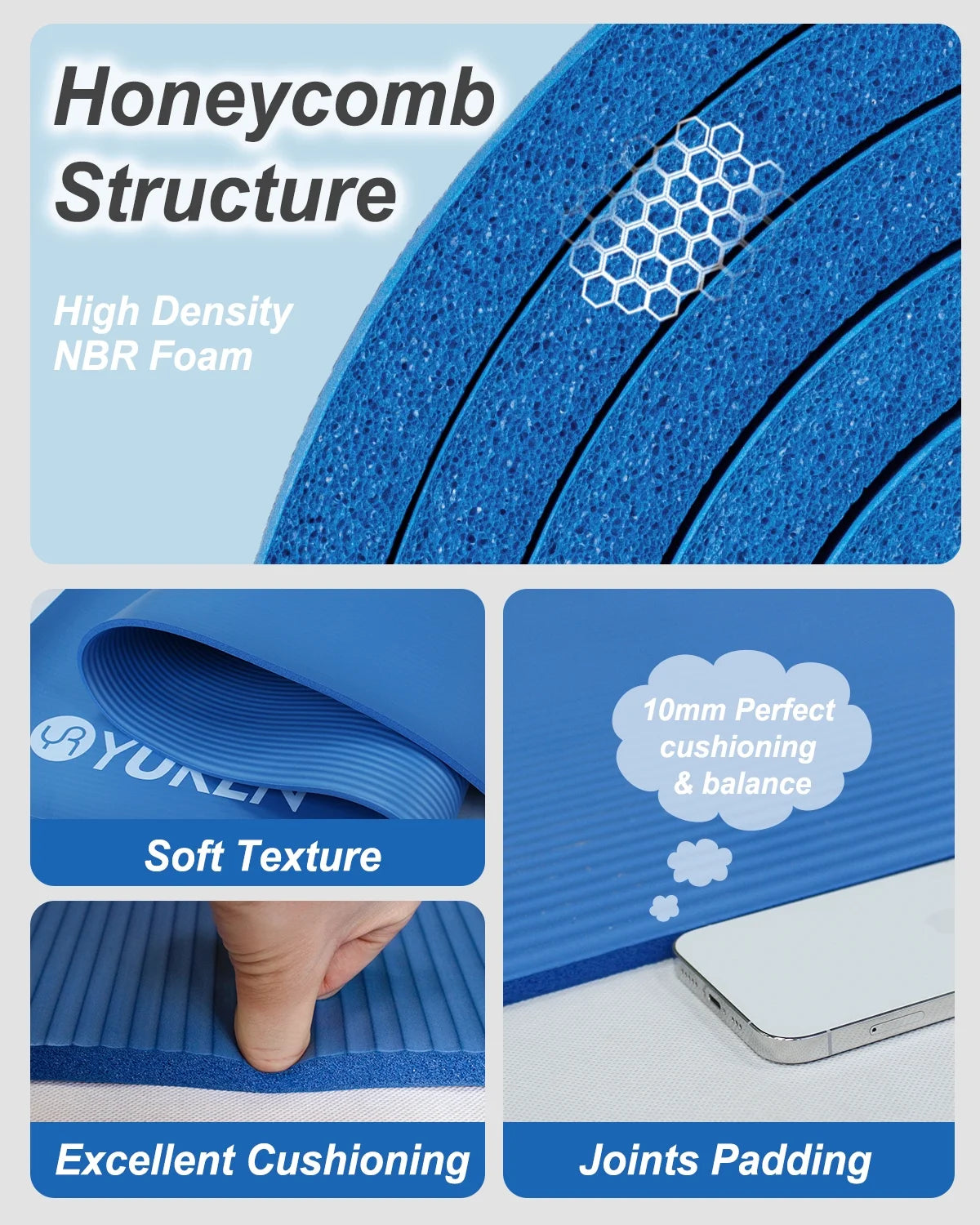 78X51" 10Mm Thick NBR Foam Exercise Mats