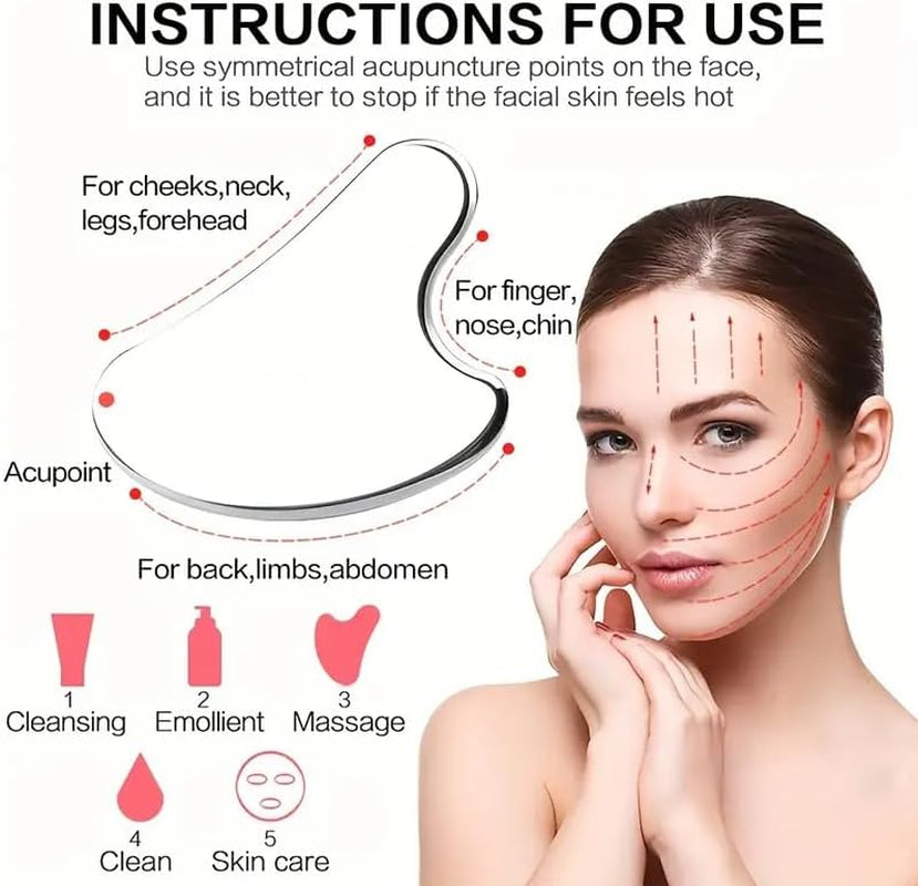 Stainless Steel Gua Sha Facial Tools Set