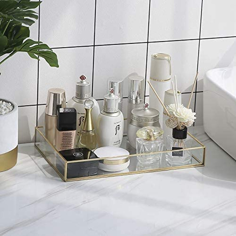 Gold Mirror Tray for Room Decor