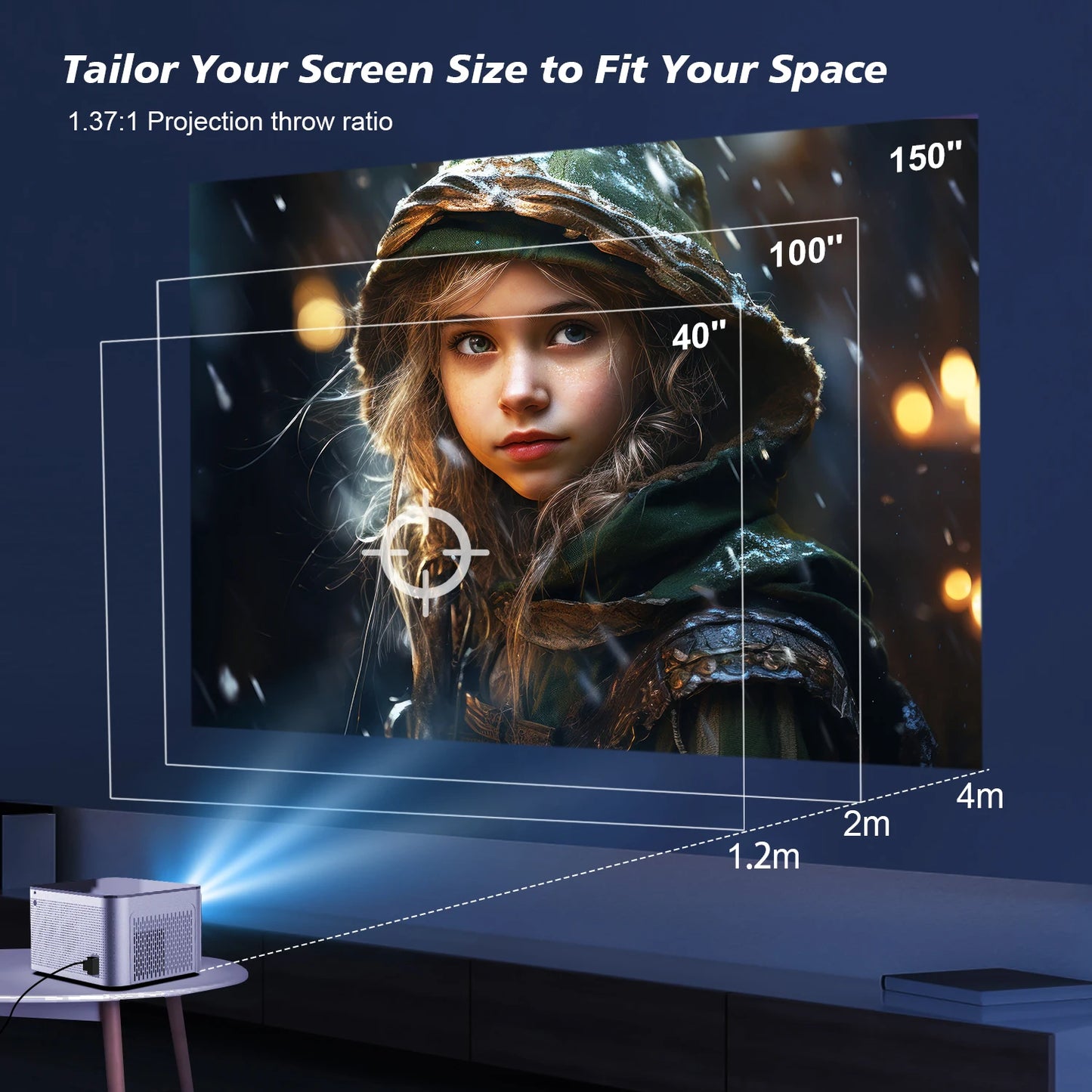 4K Wifi6 Voice Control Auto Focus Projector