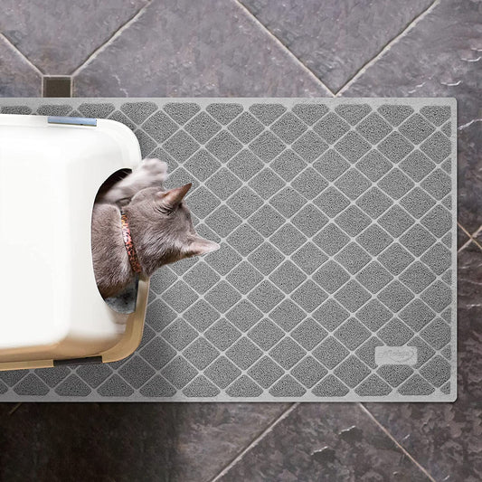 Premium Cat Litter Mat With Non-Slip and Waterproof Backing