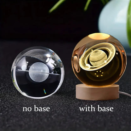 6Cm 3D Crystal Ball Crystal Planet Night