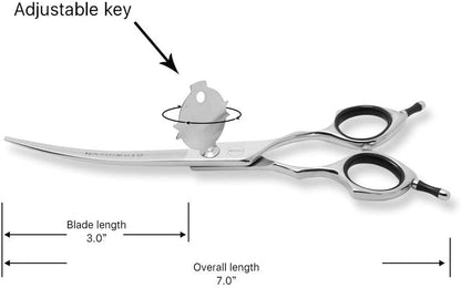 Curved Dog Grooming Scissors with Safety round Tips