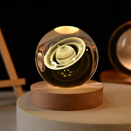 6Cm 3D Crystal Ball Crystal Planet Night