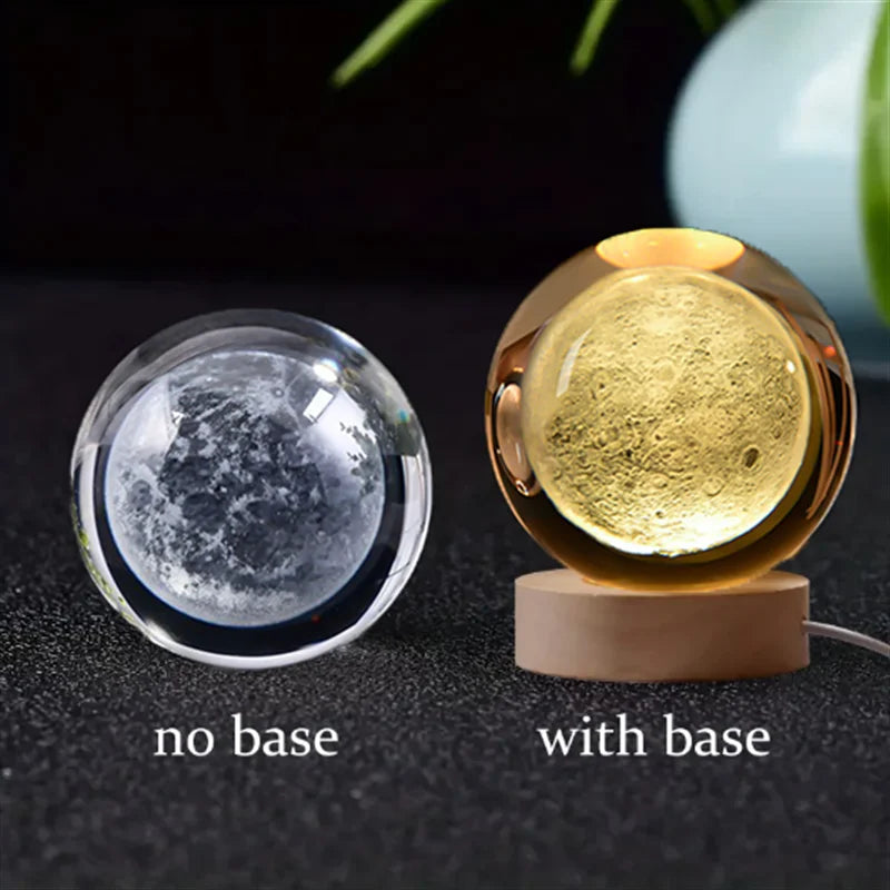 6Cm 3D Crystal Ball Crystal Planet Night
