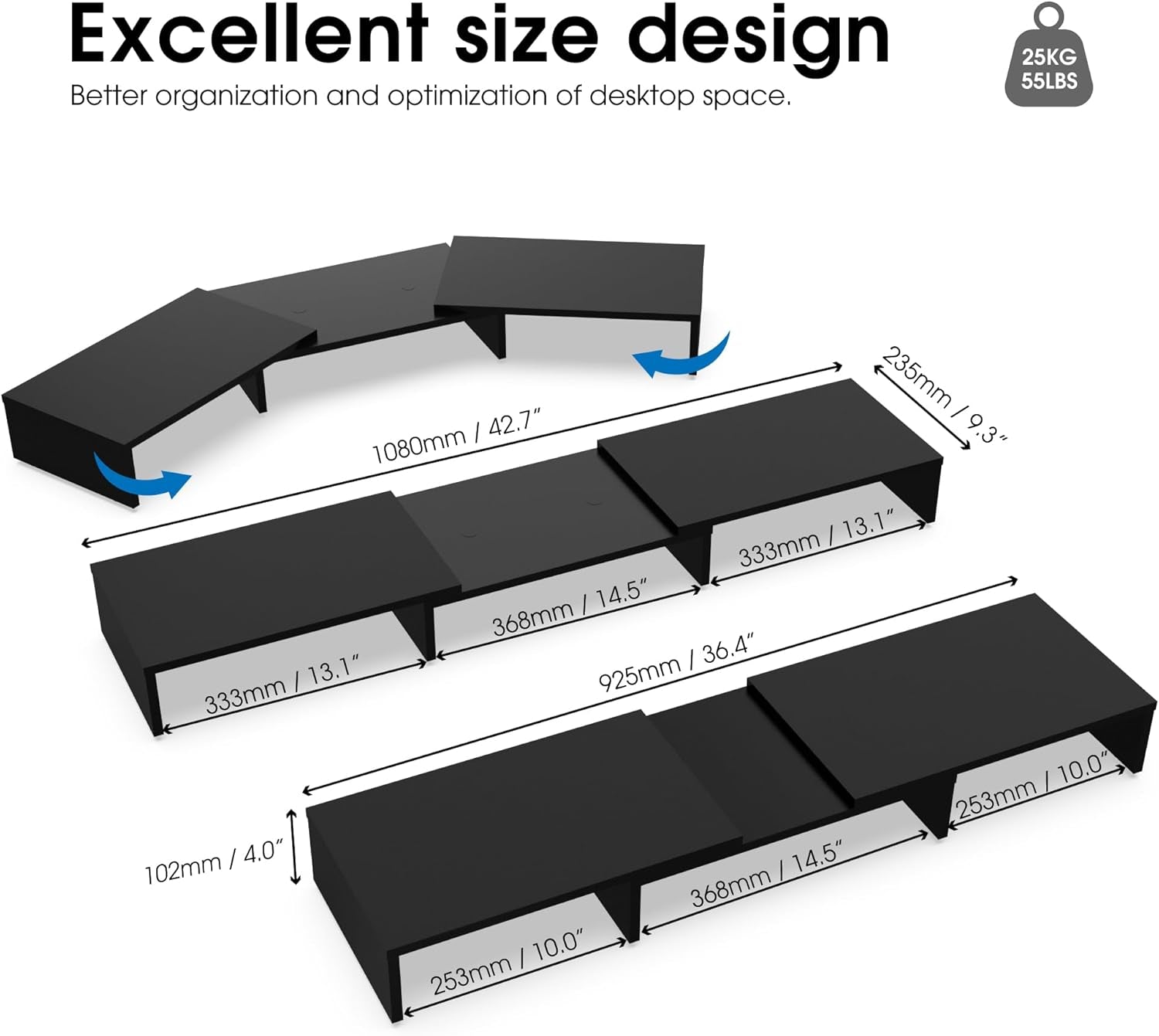 3 Shelf Computer Monitor Riser