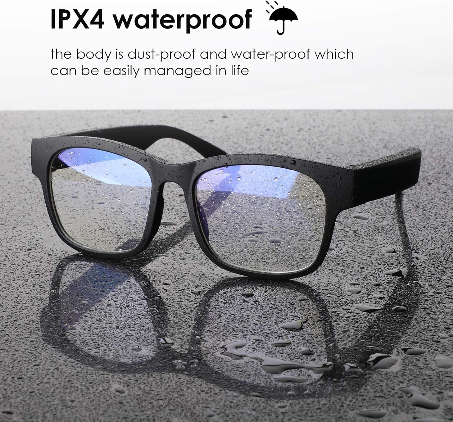 Smart Audio Bluetooth Sunglasses – Polarized, IPX4 Waterproof