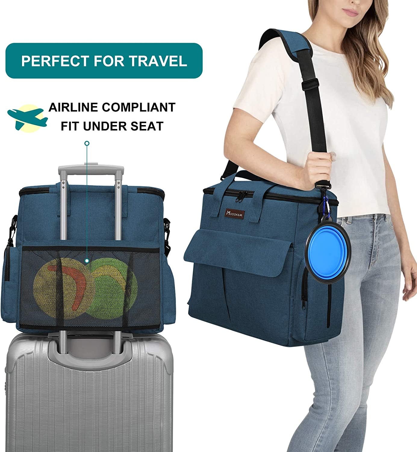 Airline Approved Tote Organizer with Multi-Function Pockets