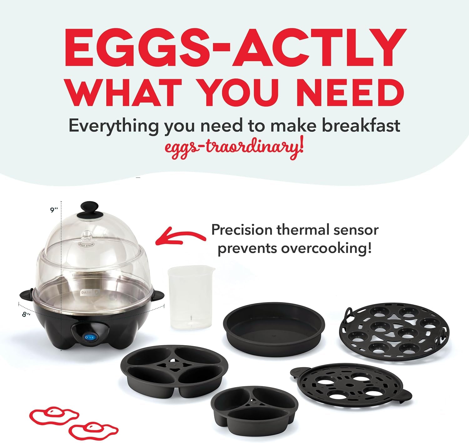 Deluxe Rapid Egg Cooker With Auto Shut off Feature