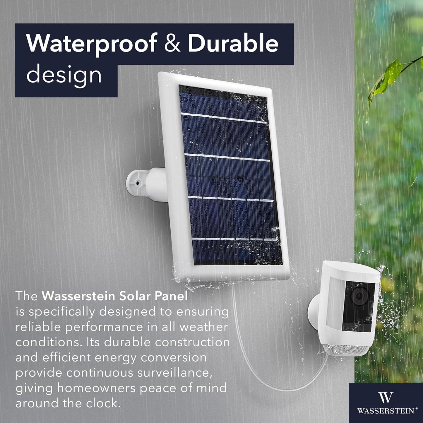 Solar Panel Compatible with Ring Spotlight Cam