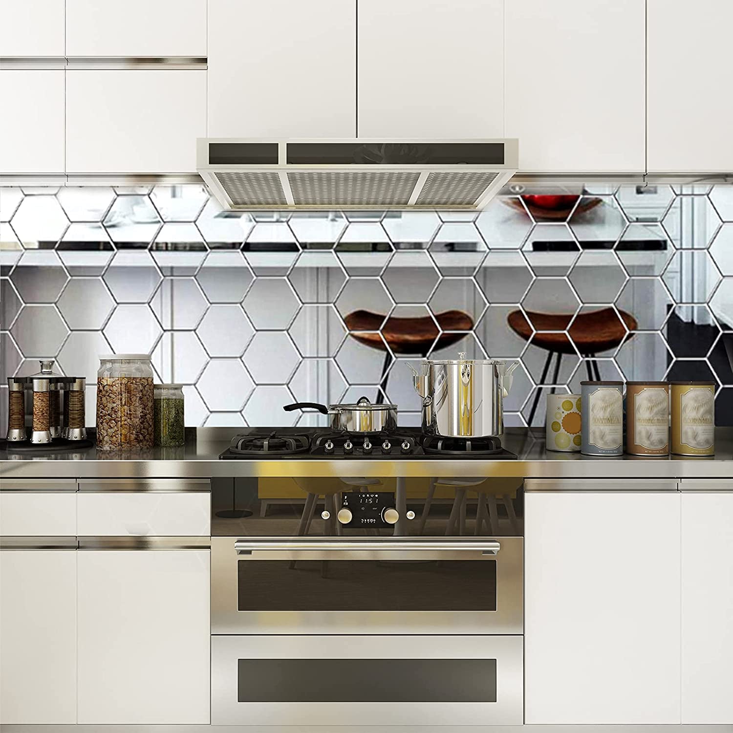Hexagon Mirror Wall Sticker