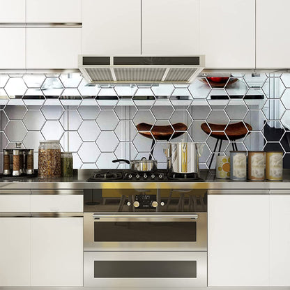 Hexagon Mirror Wall Sticker