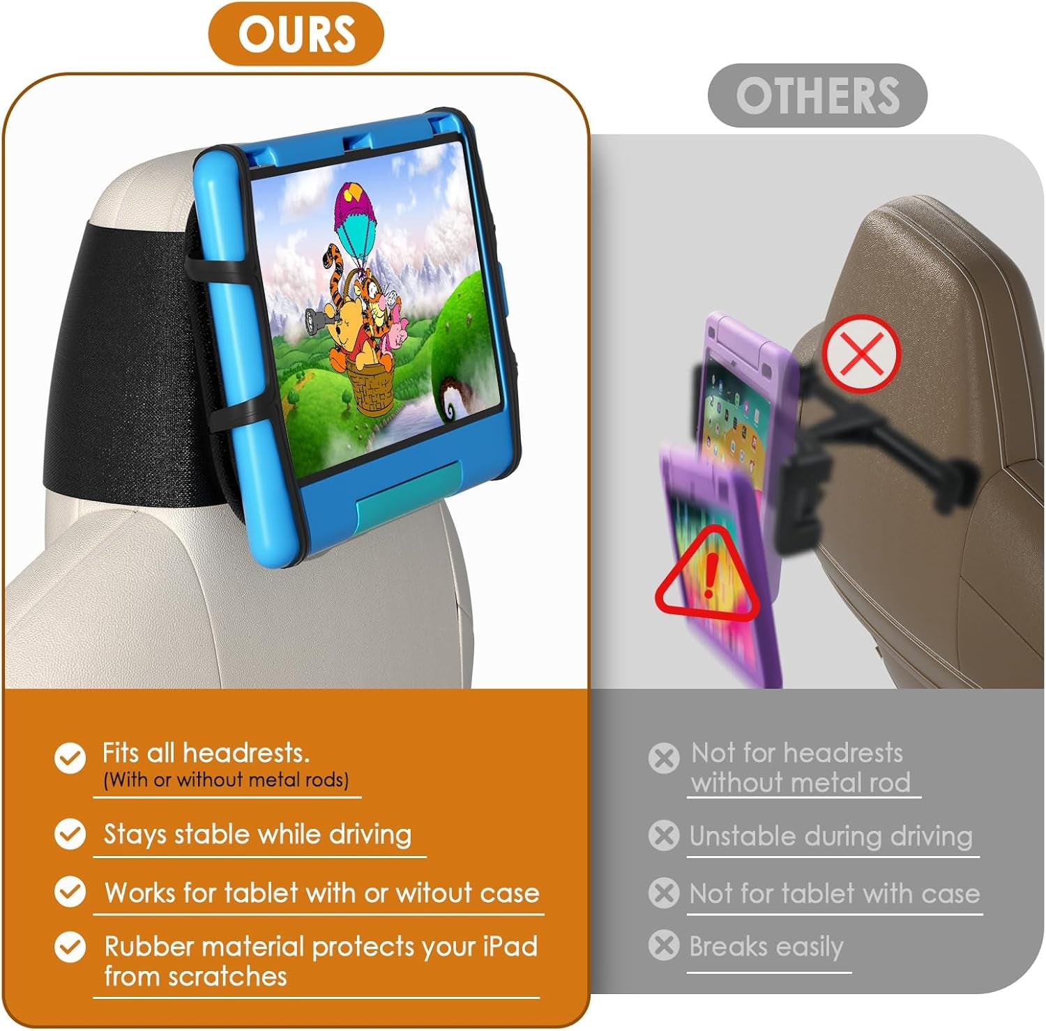 Car Headrest Mount Silicon Holder