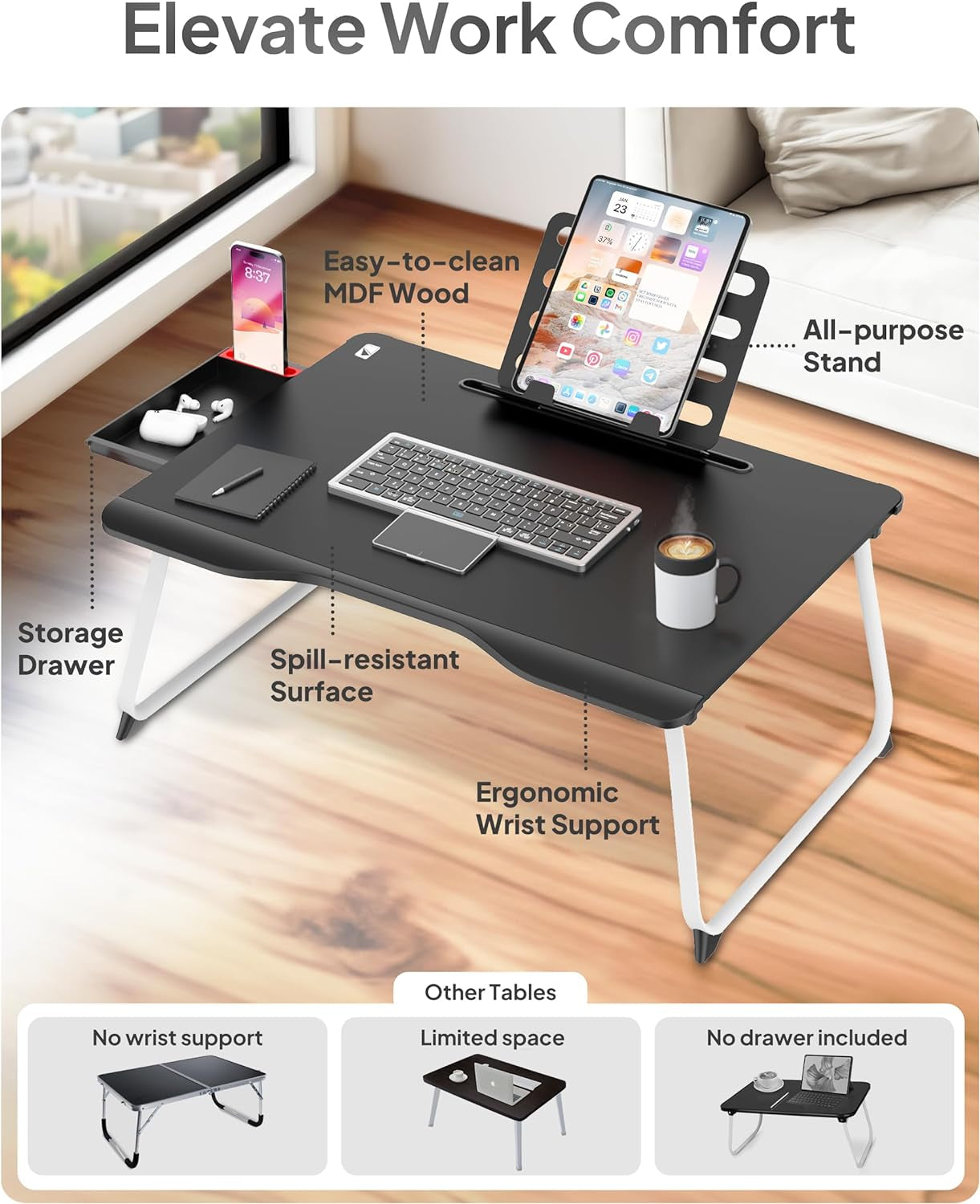 Extra Large Laptop Desk for Bed