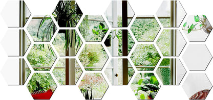 Hexagon Mirror Wall Sticker