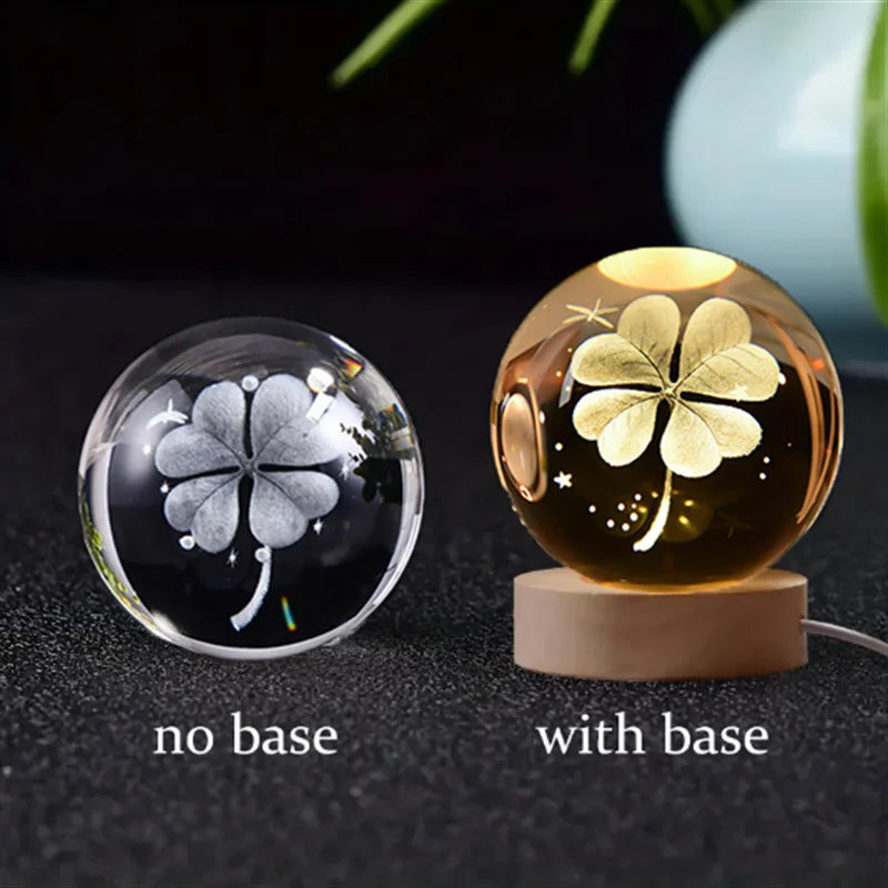 6Cm 3D Crystal Ball Crystal Planet Night